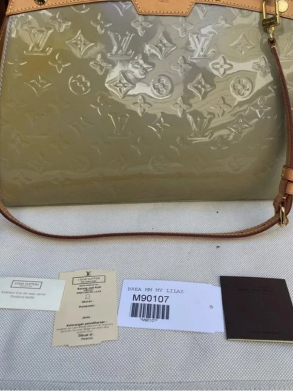 Louis Vuitton purple Brea MM lila monogram Vernis - Picture 12 of 12